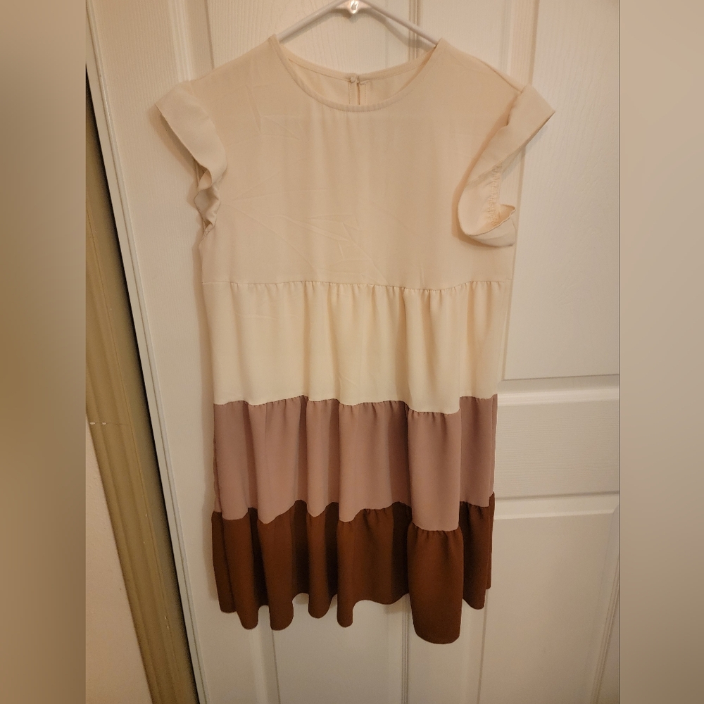 Charming Multicolor Tiered Dress